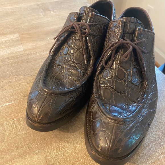 Prada Men’s Crocodile leather skin Shoes Sz 10 - Picture 1 of 10